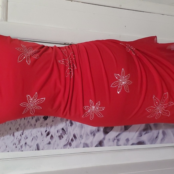 PARTY DRESS YNES, RHINESTONES HALF MERMAID. SPAGHETTI STRAPS - Picture 2 of 12